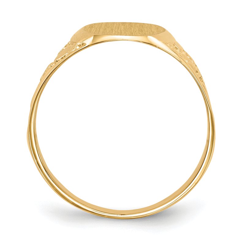 14k 11.0x14.5mm Closed Back Mens Signet Ring