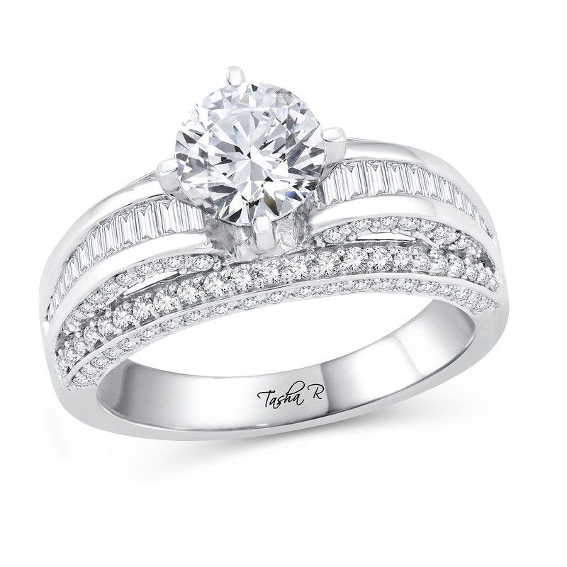 14K 0.93Ct Diam Semi Mount Ring