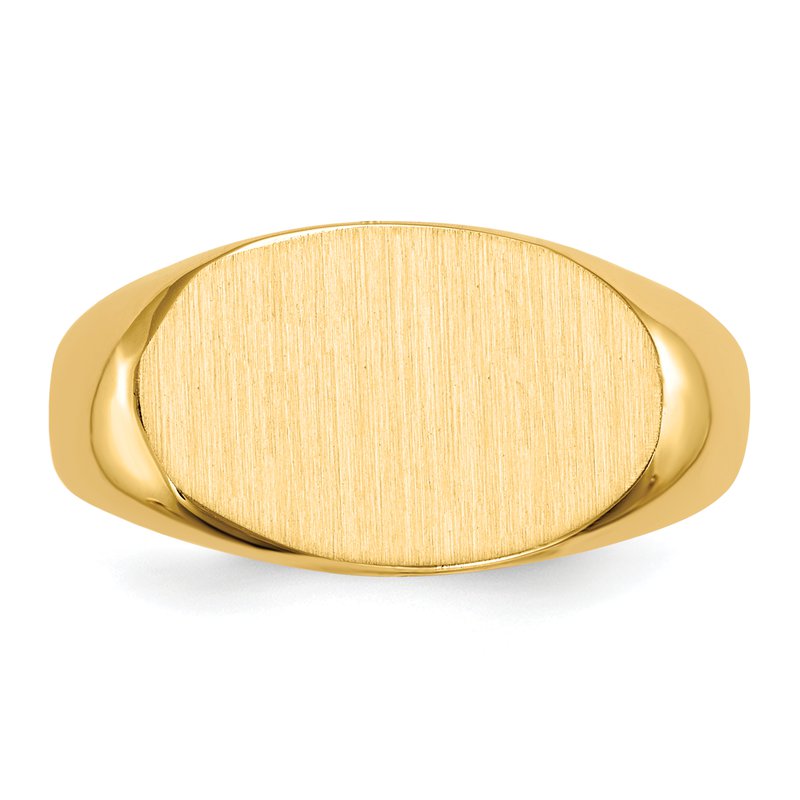 14k 15.0x9.0mm Open Back Signet Ring