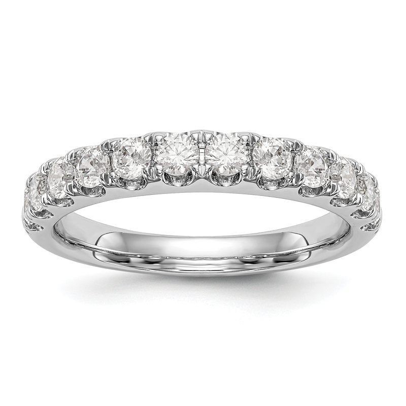 14K White Gold 1/2 carat Lab Grown Diamond VS+ F+ Complete Wedding Band