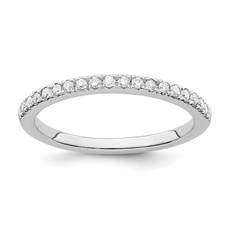 14K White Gold 1/5 carat Lab Grown Diamond VS+ F+ Complete Wedding Band