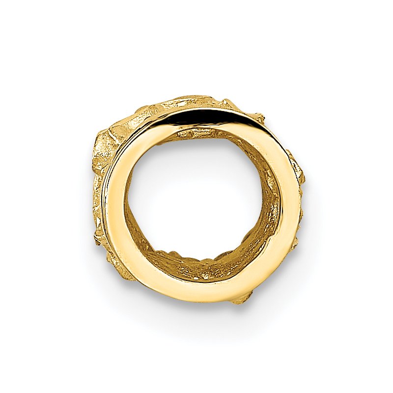 14k Diamond-cut Mini Plumeria Barrel Slide