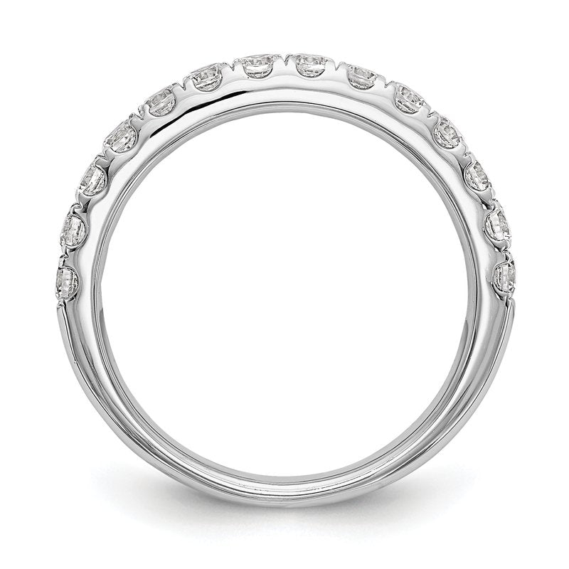 14K White Gold 1/2 carat Lab Grown Diamond VS+ F+ Complete Wedding Band