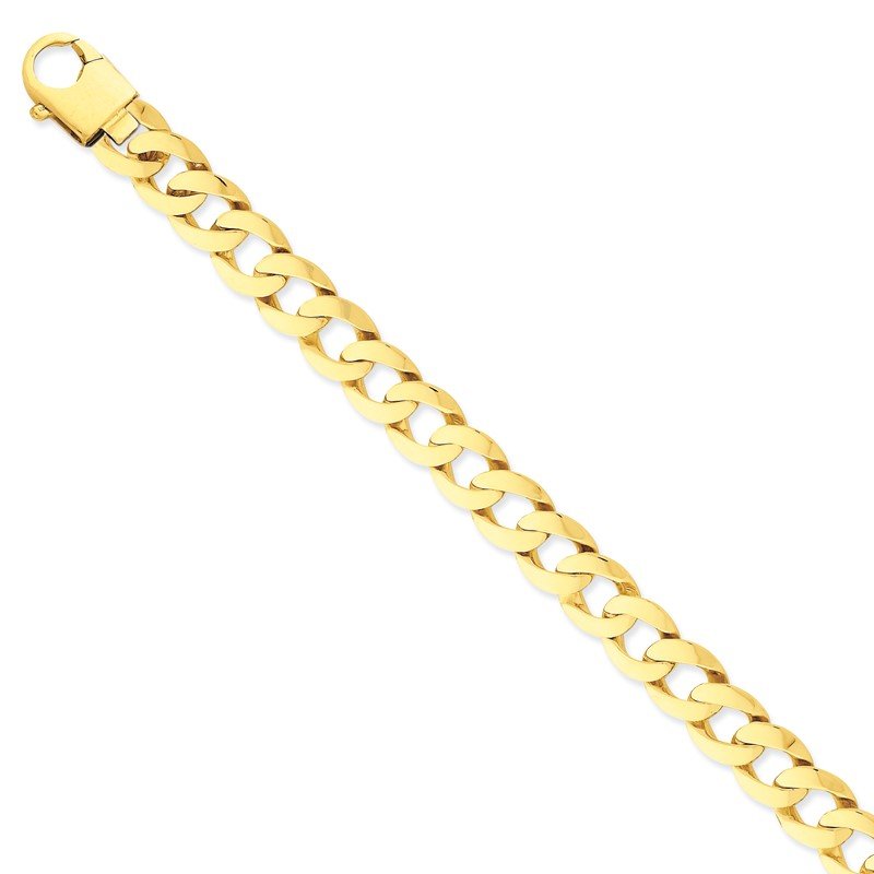 14K 20 inch 11mm Hand Polished Fancy Link with Fancy Lobster Clasp Chain