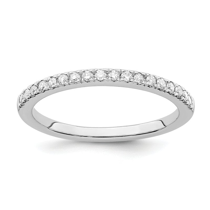 14K White Gold 1/5 carat Lab Grown Diamond VS+ F+ Complete Wedding Band