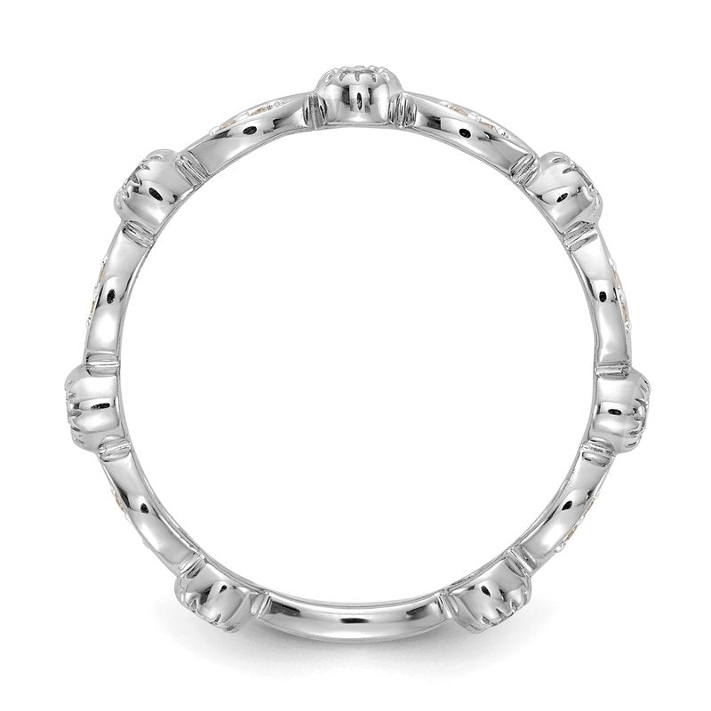 14k Rose Gold Diamond Fancy Band