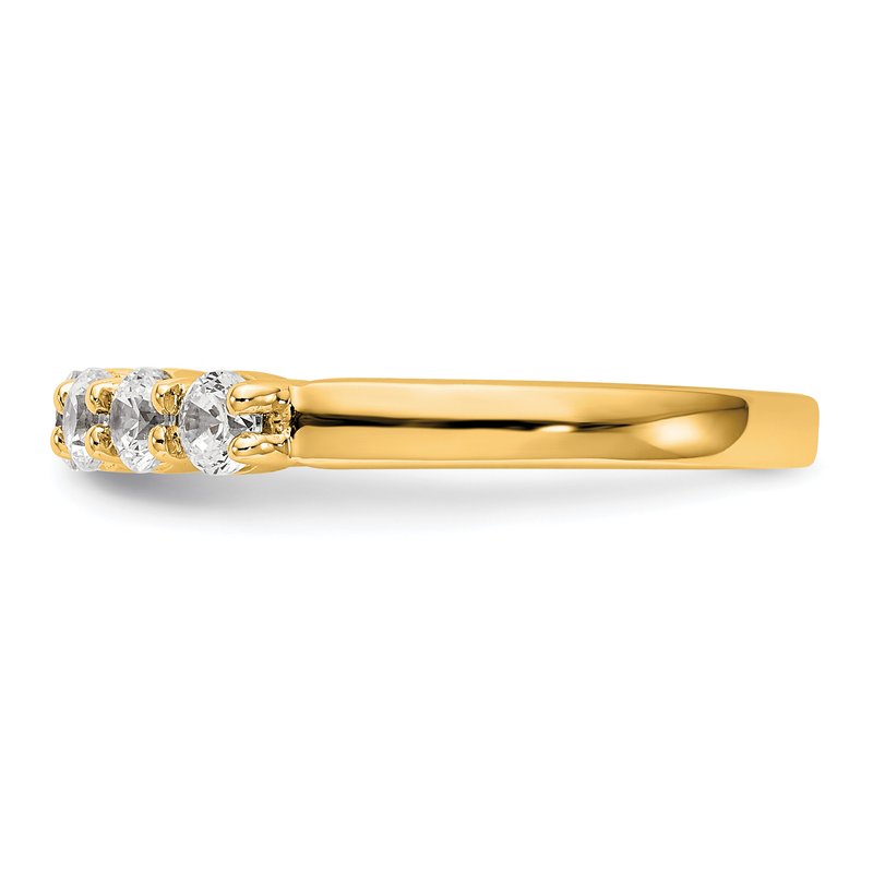 14K White Gold 1/3 carat Lab Grown Diamond VS+ F+ Complete Round Five Stone Ring
