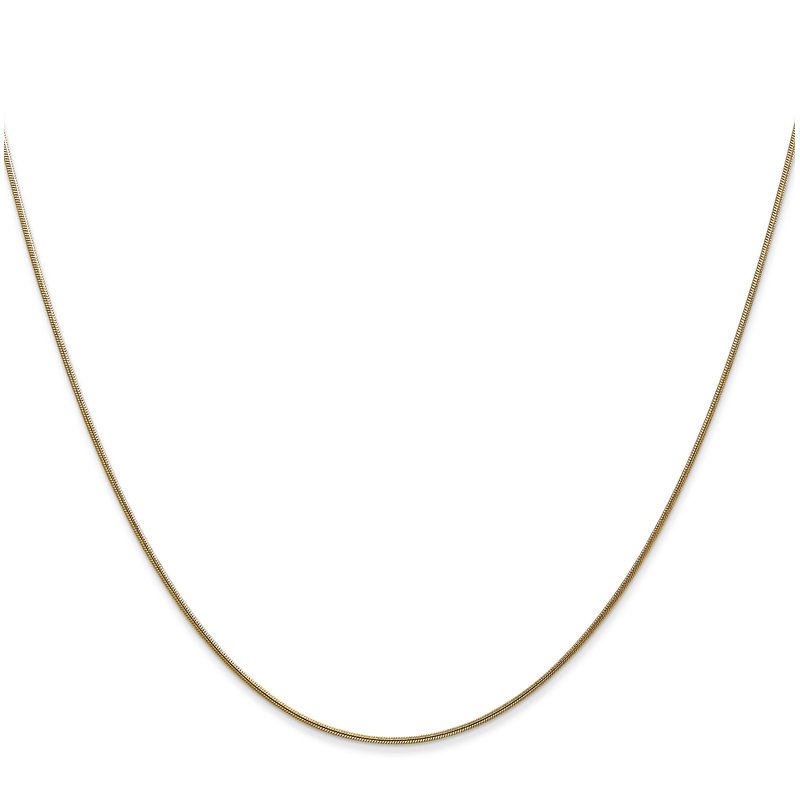14K .8mm Round Snake Chain