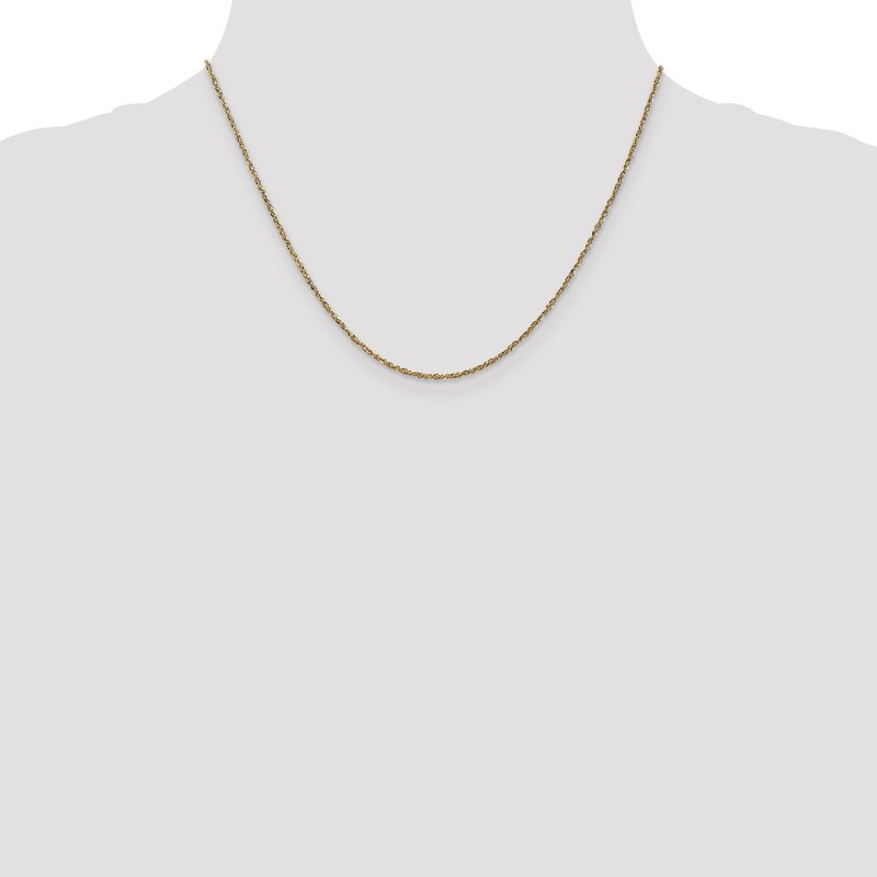 14K 10 inch 1.7mm Ropa with Lobster Clasp Anklet