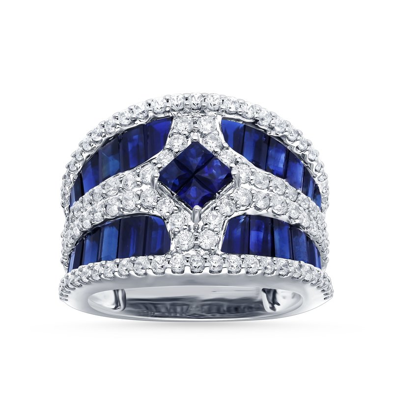 14K 1.21Ct Diamond Sapphire Ring