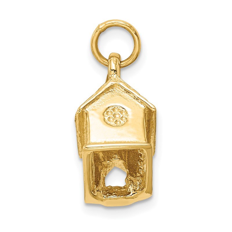 14k 3-D Church Building Charm