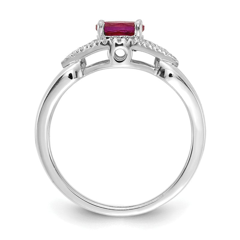 14k Diamond and Emerald Ring