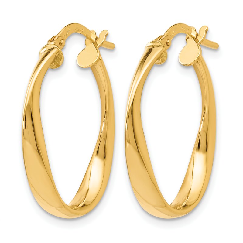 14K Polished Hoop Earrings