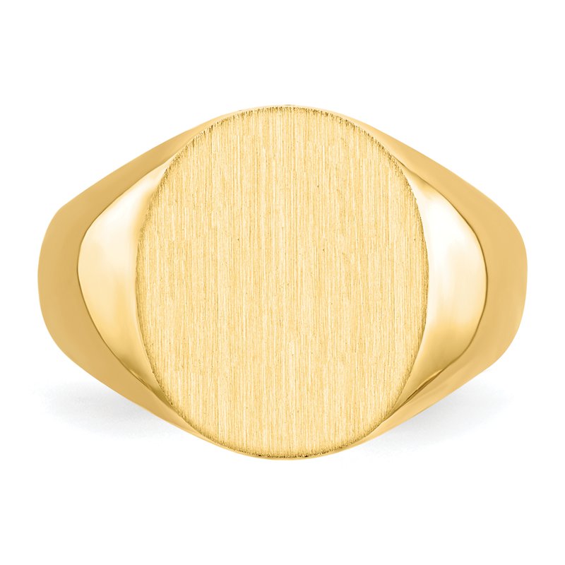 14k 12.5x14.0mm Closed Back Signet Ring