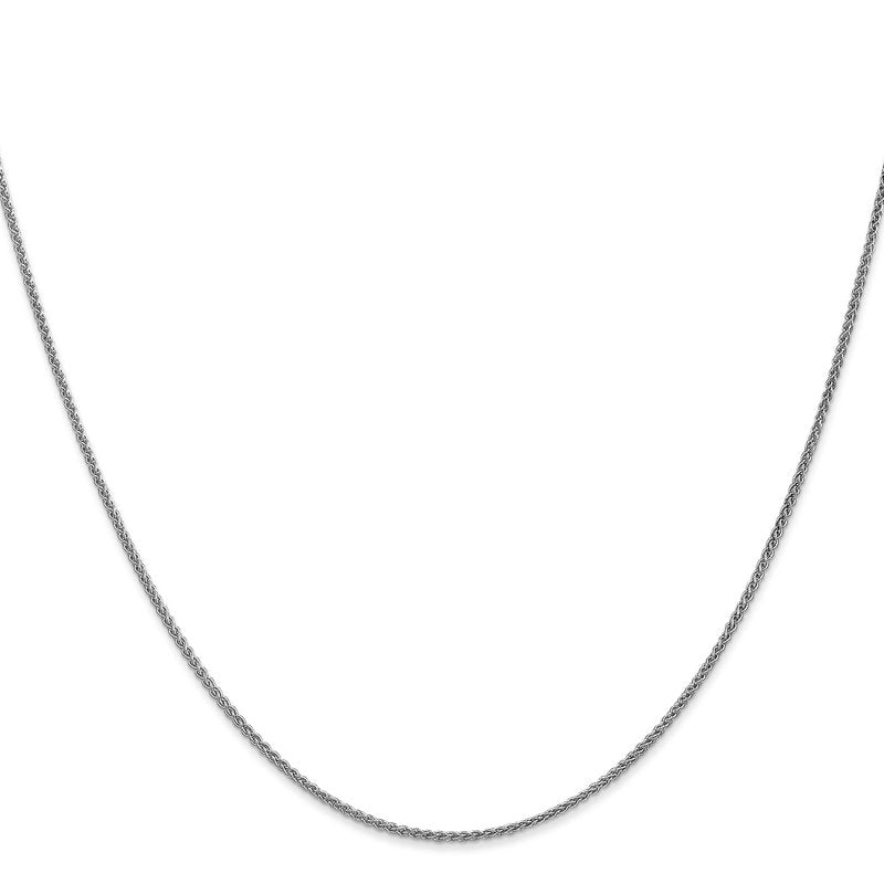 14K White Gold 10 inch 1.25mm Spiga with Lobster Clasp Anklet