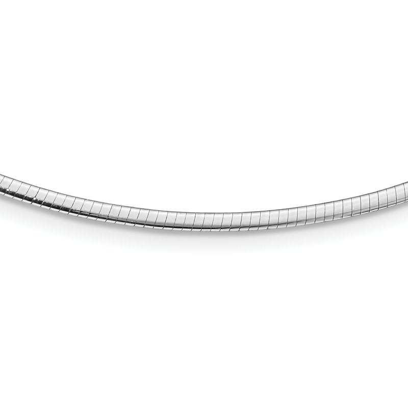14K Two-Tone 2mm Reversible w/Adj. Chain Omega Necklace