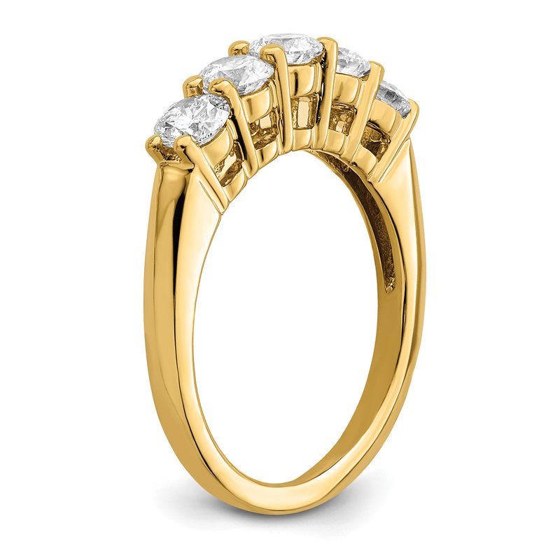 14K White Gold 1/2 carat Lab Grown Diamond VS/SI  D E F  5 Stone Ring