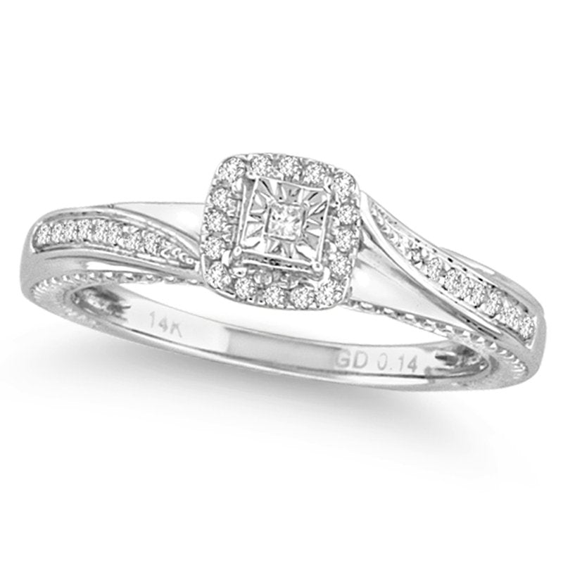 14K  0.14Ct  Diamond  Ring.