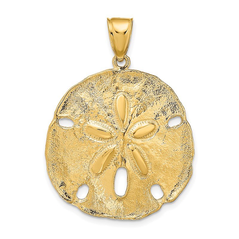 14k Large Sand Dollar Pendant