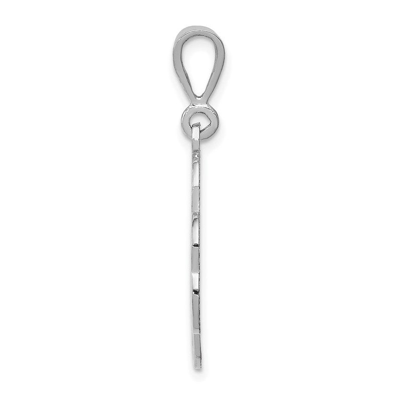 14k White Gold Trinity Clover Pendant