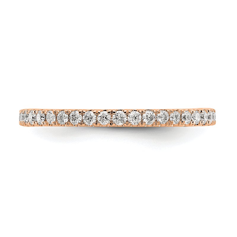 14K Rose Gold 1/2 carat Lab Grown Diamond VS+ F+ Size 4.5 Complete Eternity Band