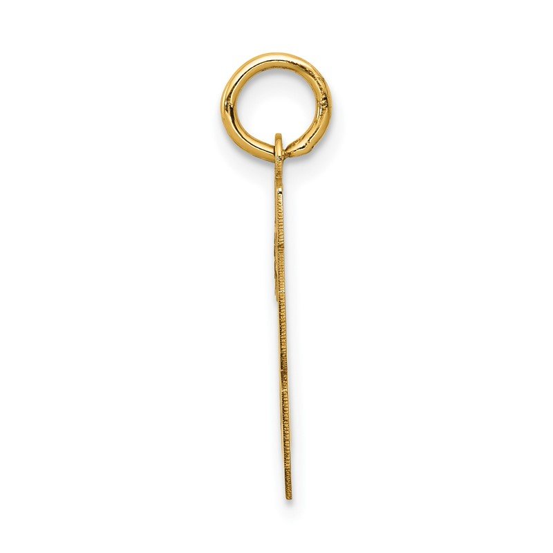14k Small Satin Number 28 Charm