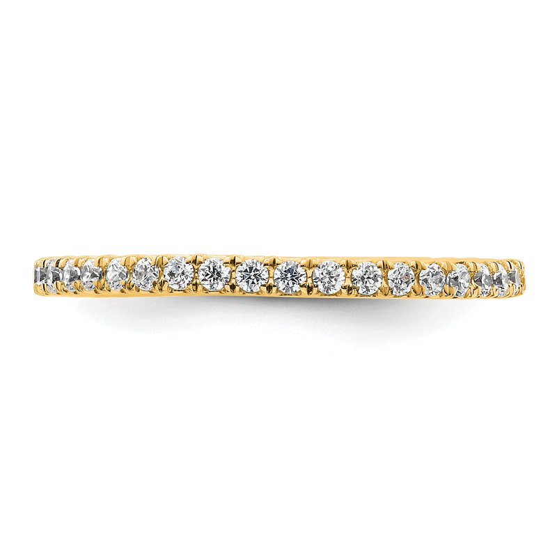 14K Rose Gold 1/2 carat Lab Grown Diamond VS+ F+ Size 4.5 Complete Eternity Band