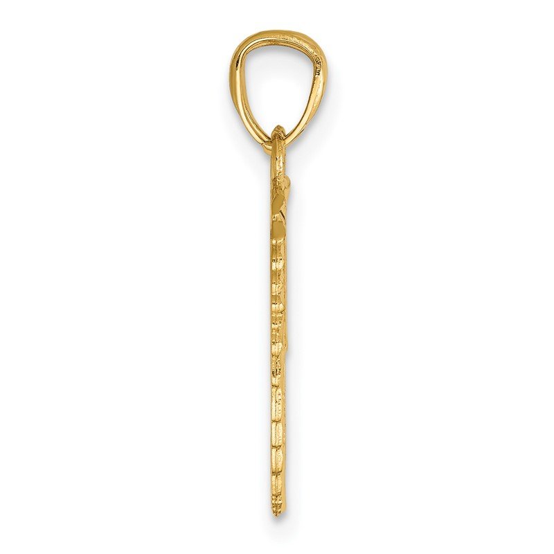14k Two-Piece Break-Apart Diamond-cut Wings Pendant