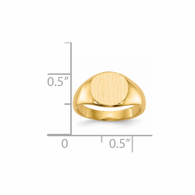 14k 8.5x8.5mm Closed Back Child's Signet Ring