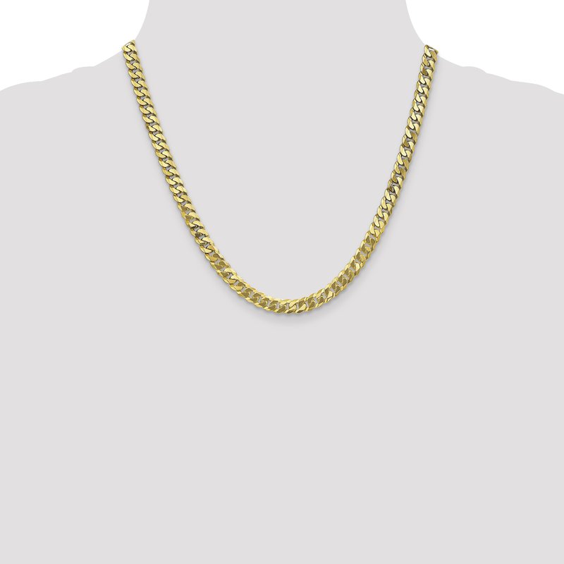 10K 6.1mm Flat Beveled Curb Chain