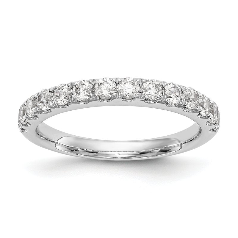 14K White Gold 1/2 carat Lab Grown Diamond VS+ F+ Complete Wedding Band