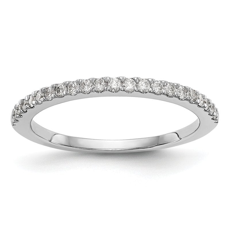 14K White Gold 1/6 carat Lab Grown Diamond VS+ F+ Complete Wedding Band