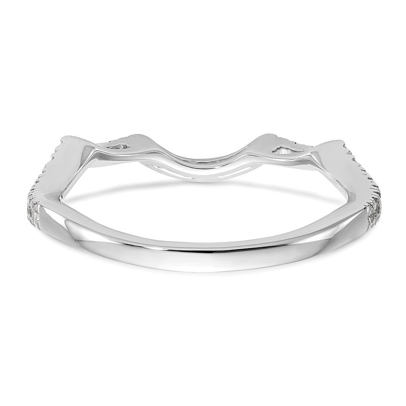 14K White Gold 1/3 carat Lab Grown Diamond VS/SI  D E F  Wedding Band