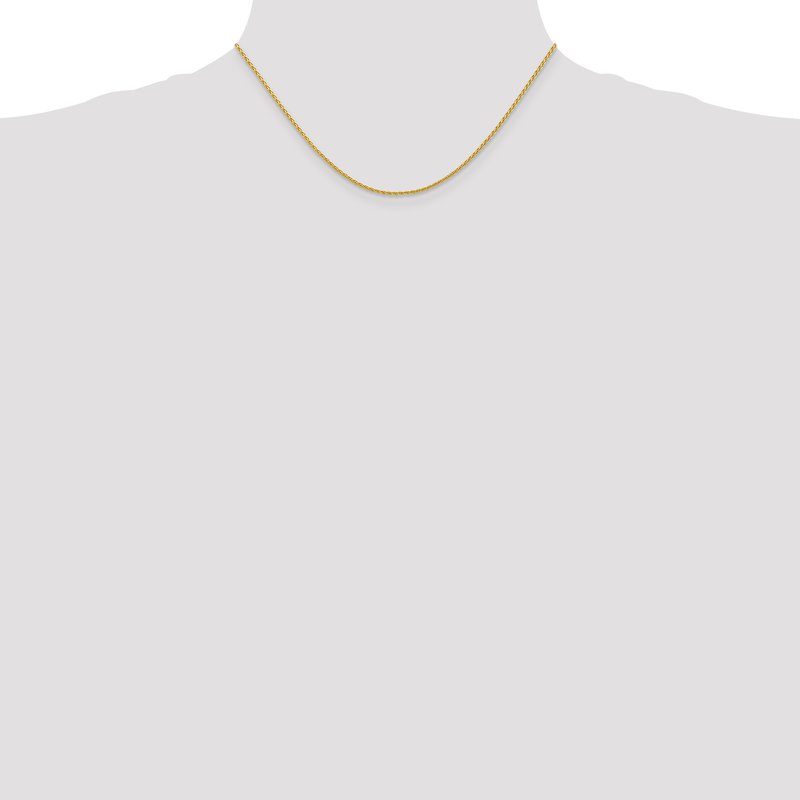 14k 6 inch 1.5mm Parisian Wheat with Lobster Clasp Chain