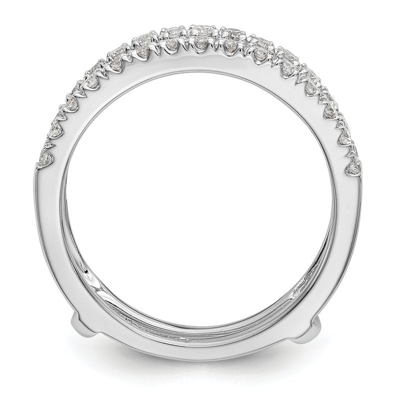 14K White Gold 1/2 carat Lab Grown Diamond VS+ F+ Complete Ring Guard