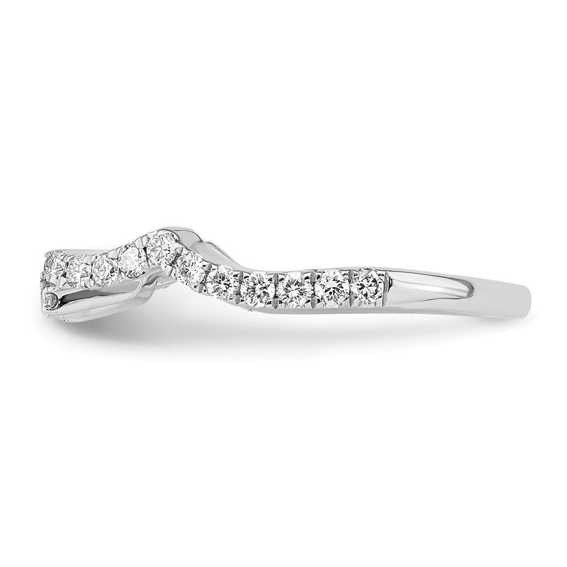 14K White Gold 1/2 carat Lab Grown Diamond VS/SI  D E F  Wedding Band