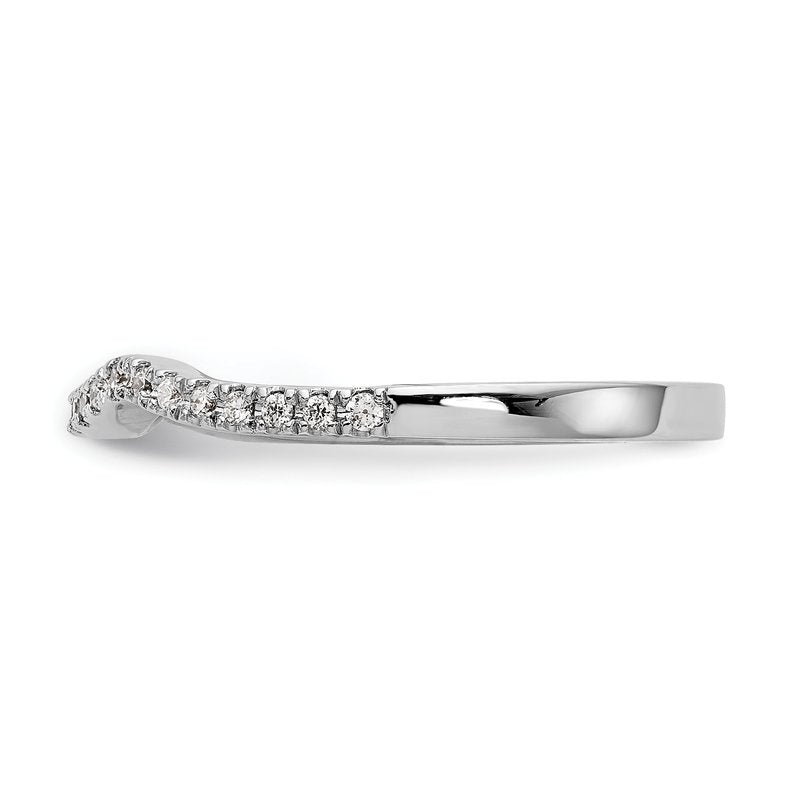 14K White Gold 1/5 carat Lab Grown Diamond VS/SI  D E F  Wedding Band