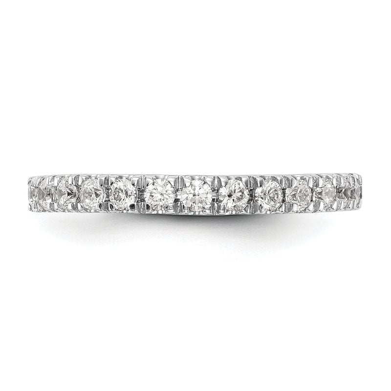 14K White Gold 3/8 carat Lab Grown Diamond VS+ F+ Complete Wedding Band