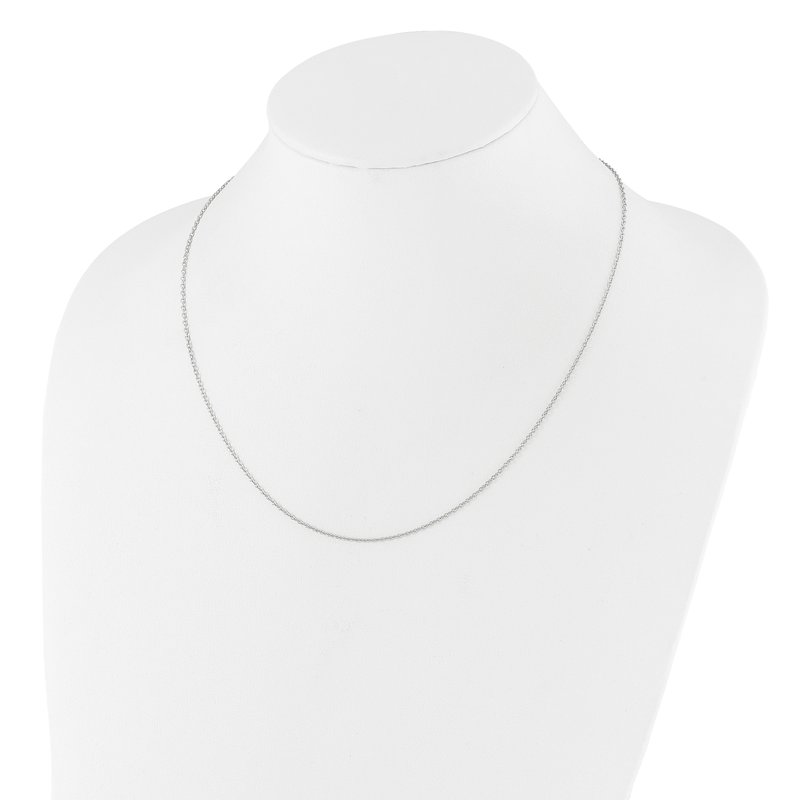 Sterling Silver RH-plated Adjustable 1.4mm Cable Chain