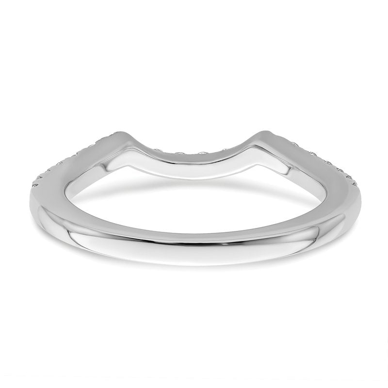 14K White Gold 1/4 carat Lab Grown Diamond VS/SI  D E F  Wedding Band