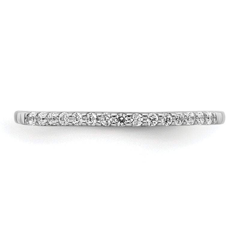 14k White Gold Diamond Band