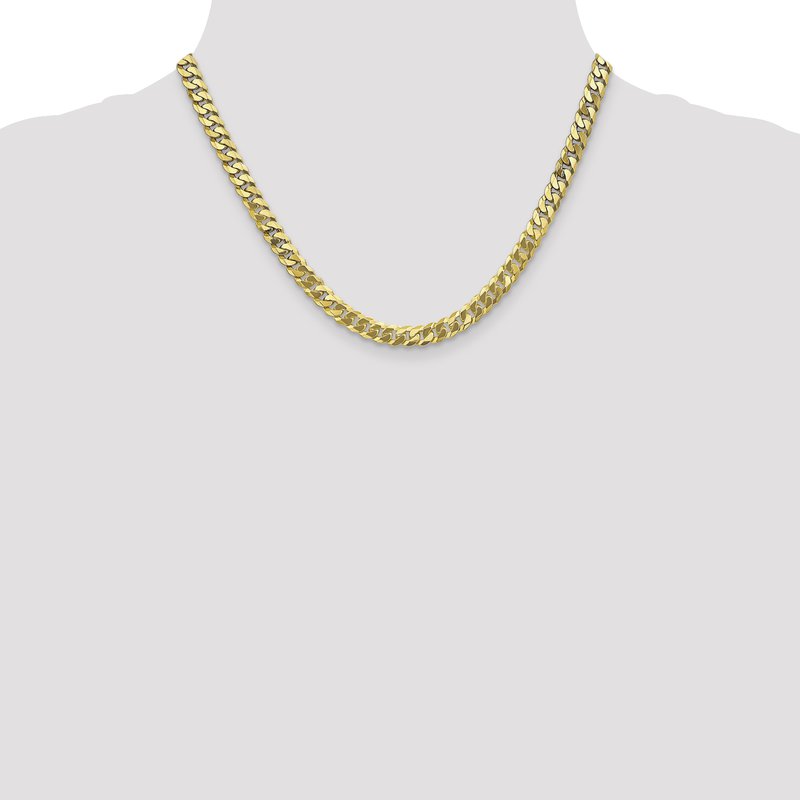 10K 6.1mm Flat Beveled Curb Chain