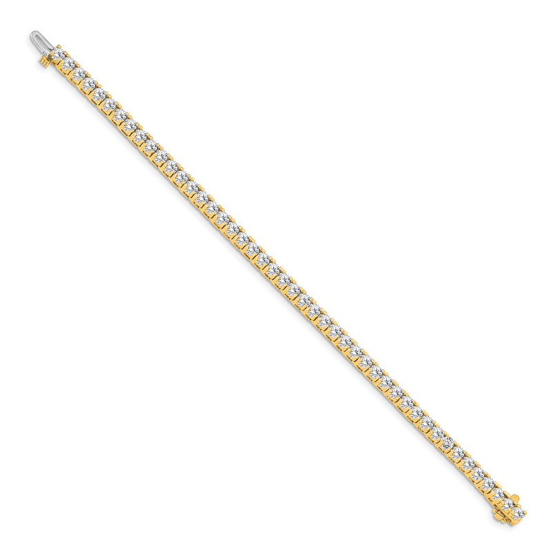 14k Complete 6.44 carat Round A Diamond 4-prong 7 inch Tennis Bracelet