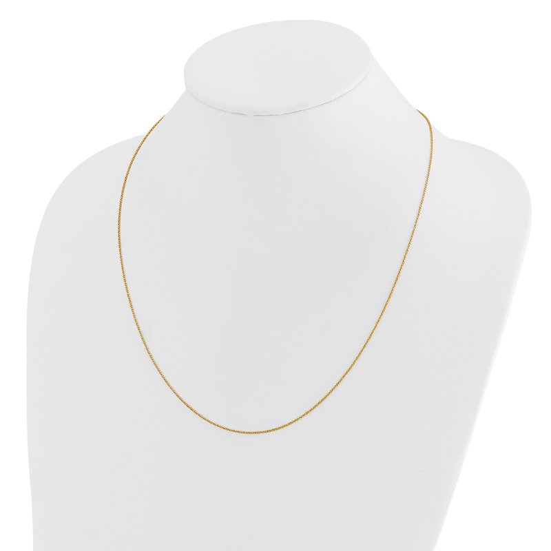 14K Adjustable .9mm D/C Twisted Box Chain