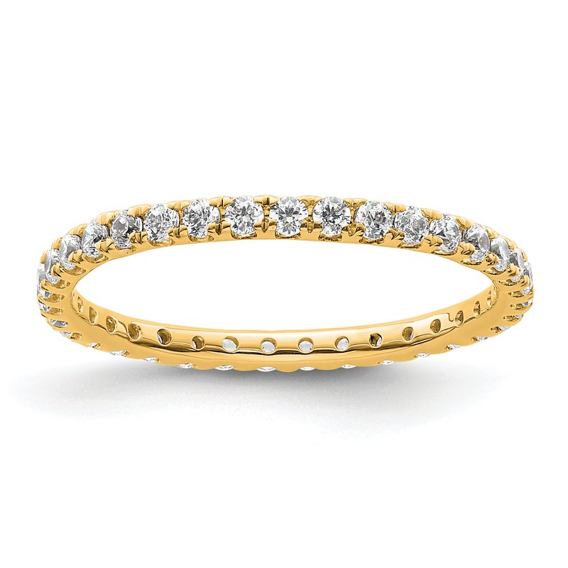14K Rose Gold 1/2 carat Lab Grown Diamond VS+ F+ Size 4.5 Complete Eternity Band