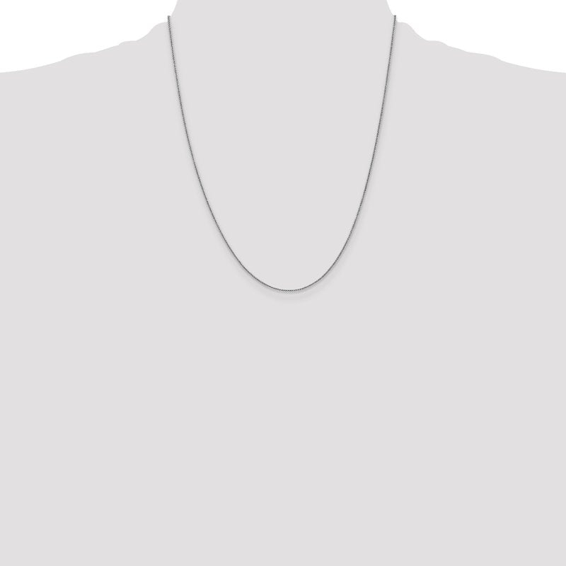 14K White Gold 10 inch .85mm Spiga with Lobster Clasp Anklet