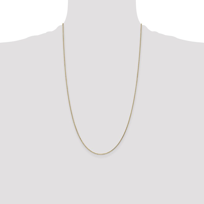 14K 14 inch .95mm Diamond-cut Cable with Lobster Clasp Chain
