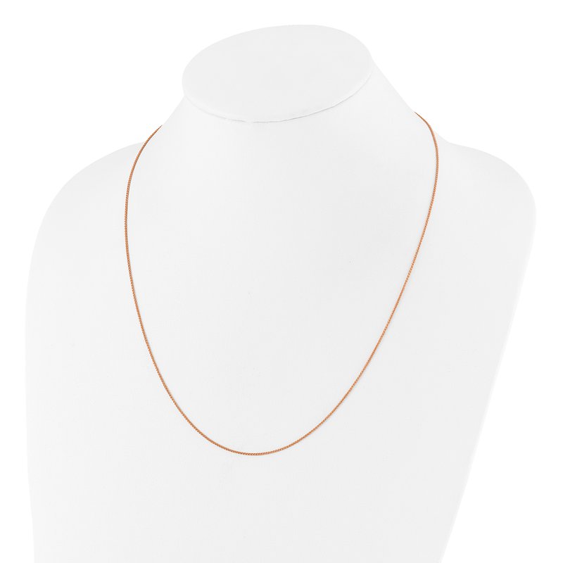 Sterling Silver Rose Gold-plated Adjustable 1mm Spiga Chain