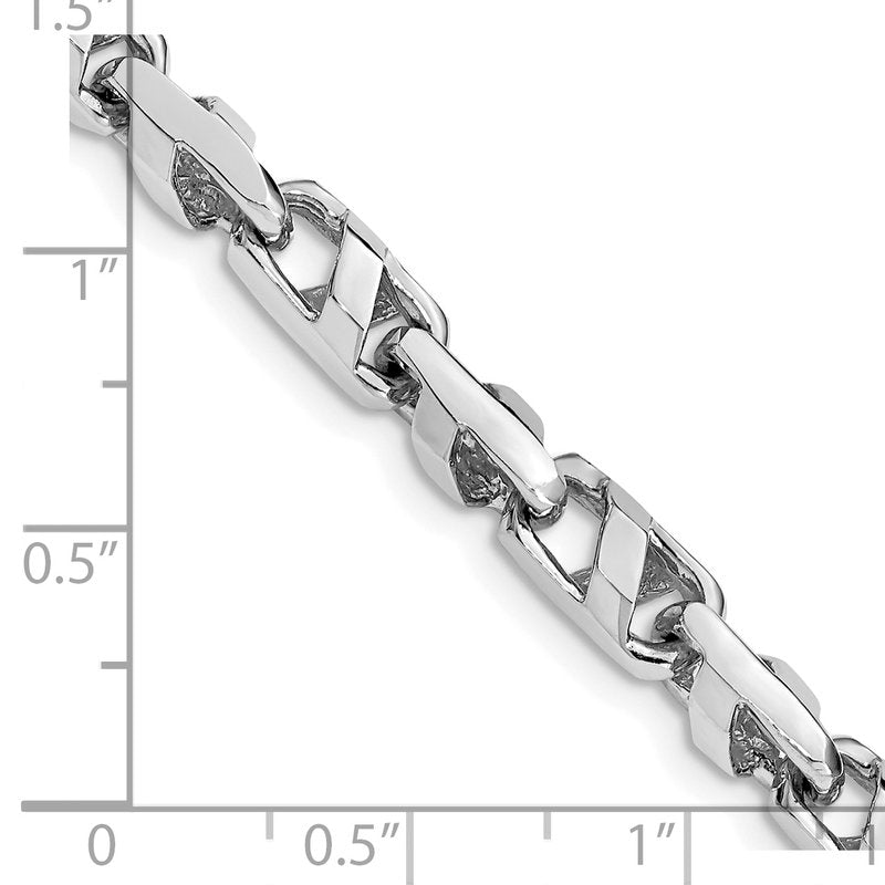 14K White Gold 18 inch 5.5mm Fancy Link with Fancy Lobster Clasp Chain
