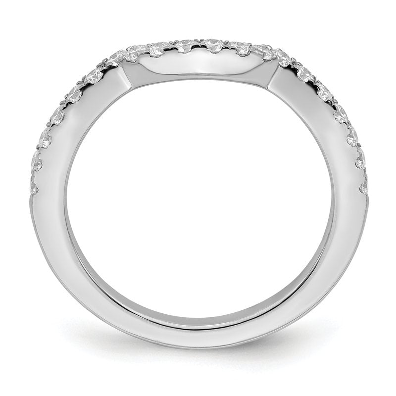 14K White Gold 1/4 carat Lab Grown Diamond VS/SI  D E F  Wedding Band